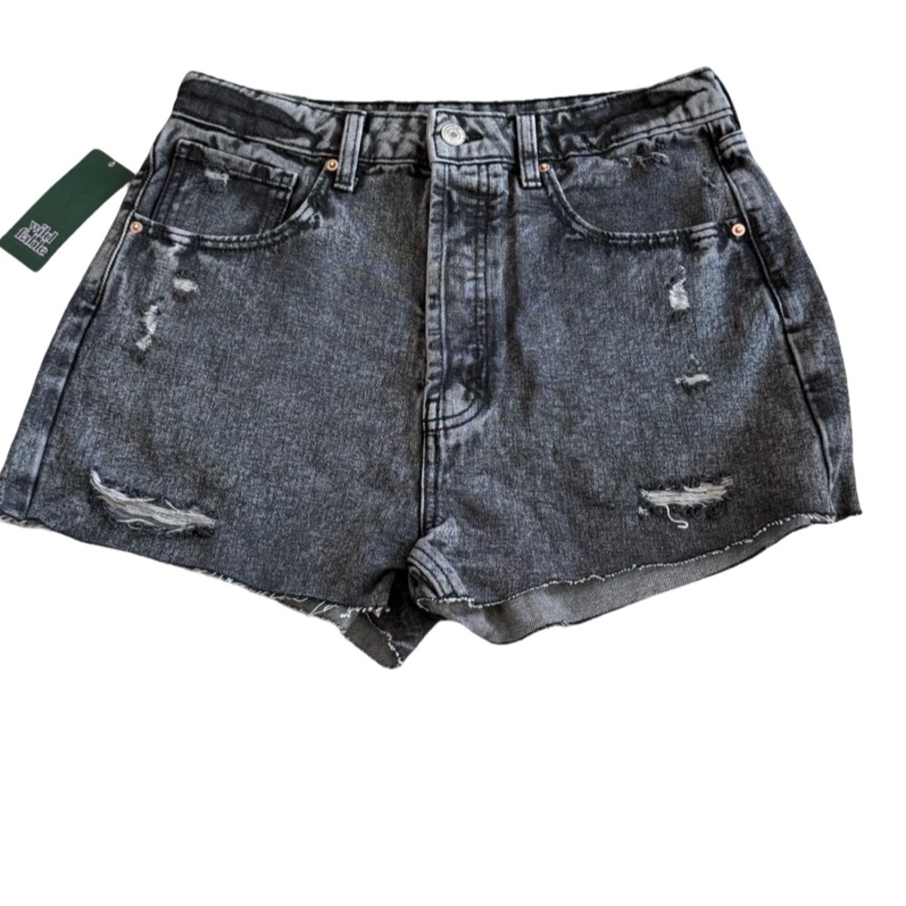 Wild Fable Distressed Black Jean Shorts
